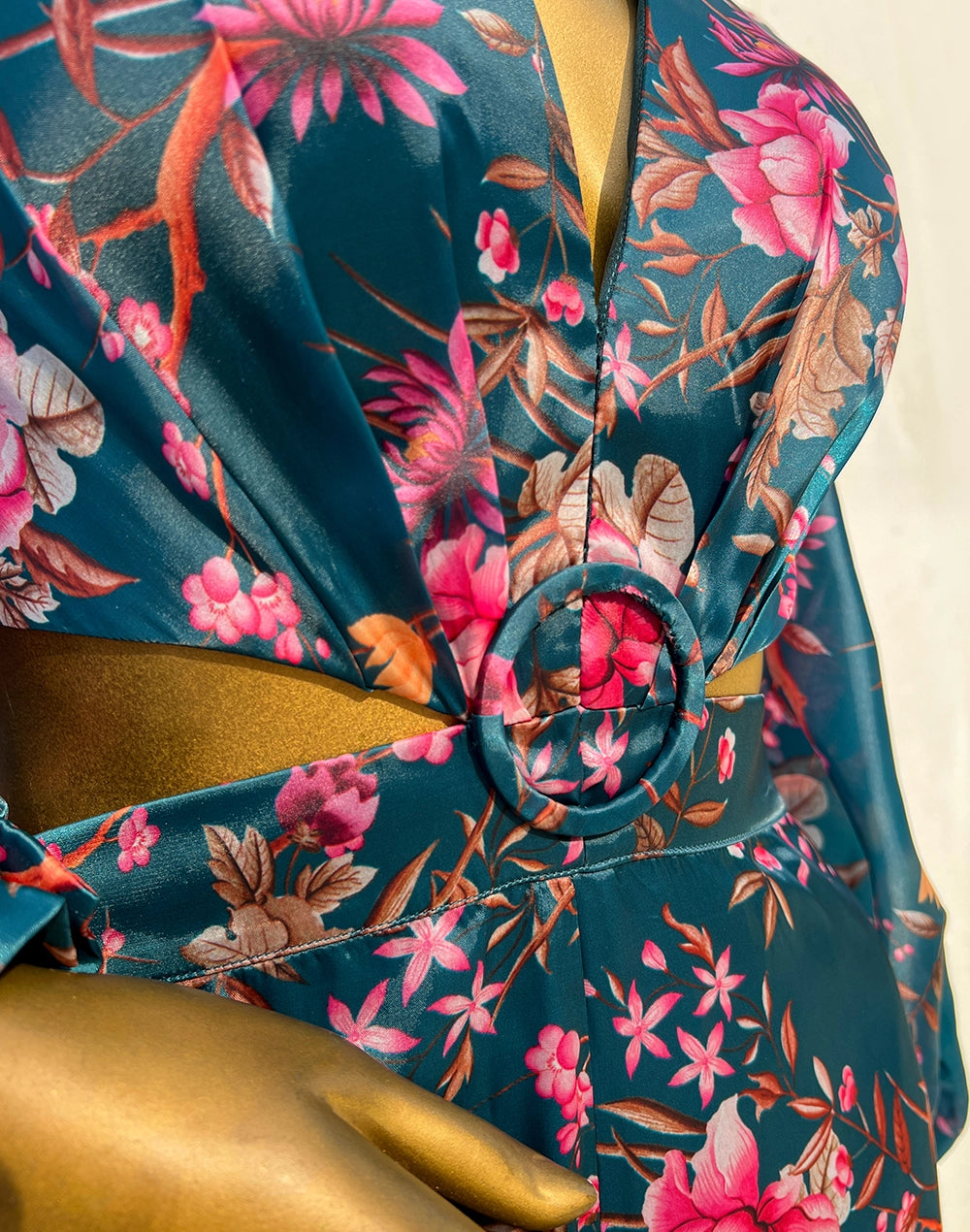 Teal Petal Puzzle Jumpsuit