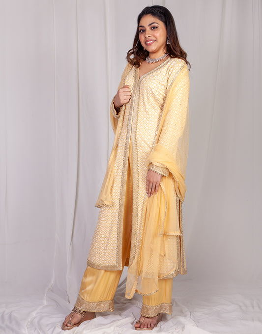 The Heer Kurta, Palazzo and Dupatta set