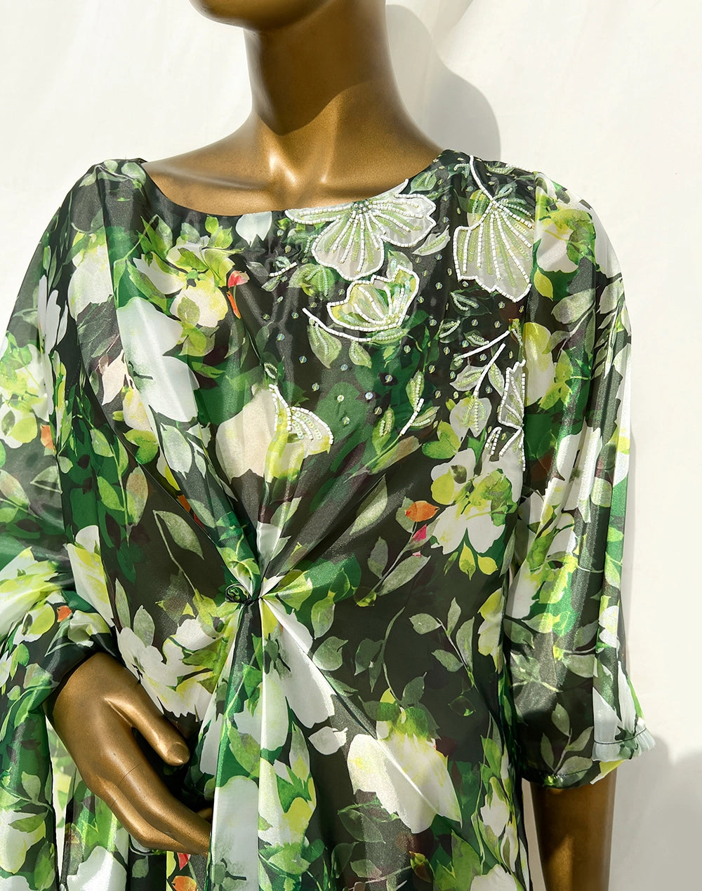 Breezey Green Knotted Kurta Dress