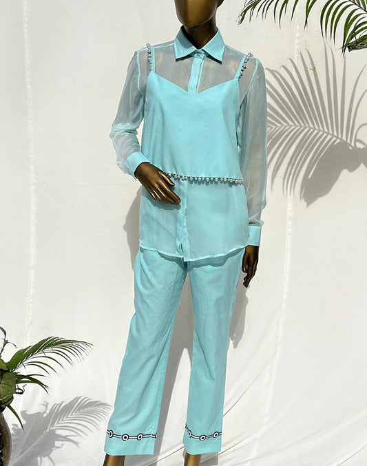 Dainty Pearl Shirt Set