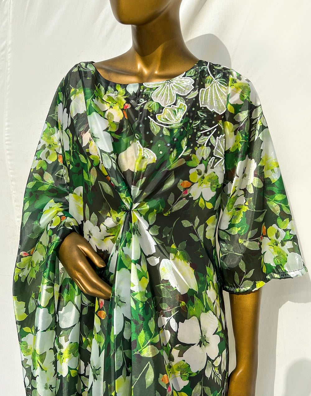 Breezey Green Knotted Kurta Dress