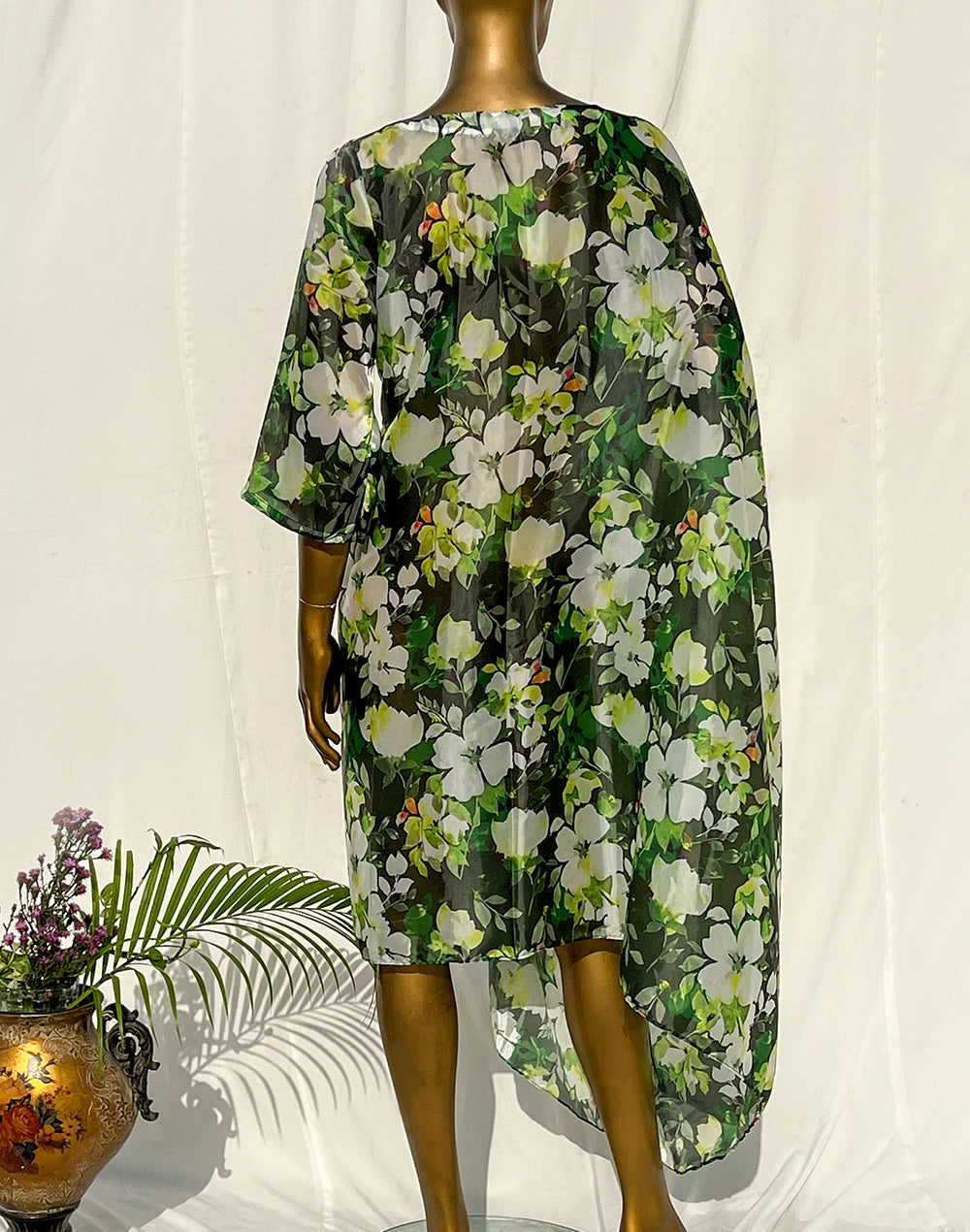 Breezey Green Knotted Kurta Dress