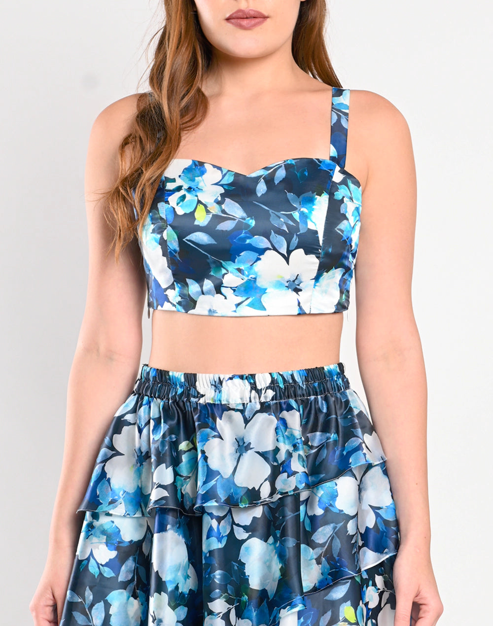 Botanical Blue Bustier Set