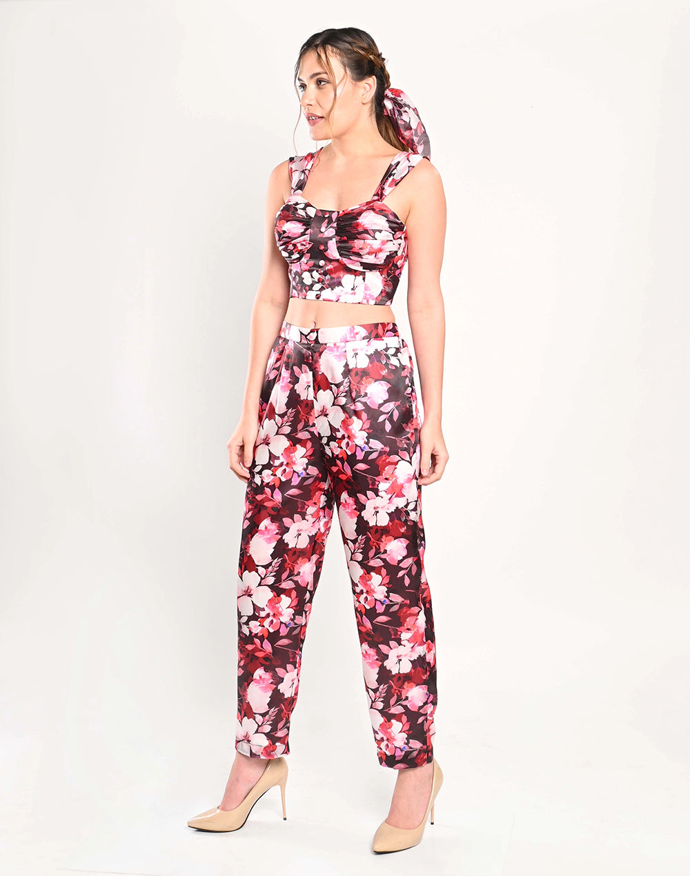 The Flamingo Floral Bustier Set