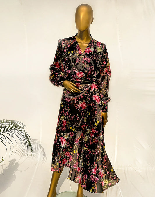 Edgy Exotic Floral Dress