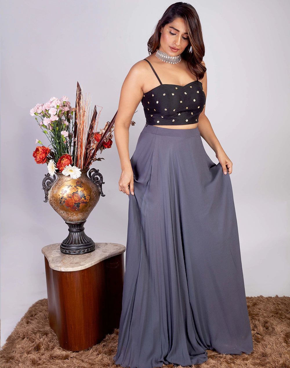 Anj Grey Skirt