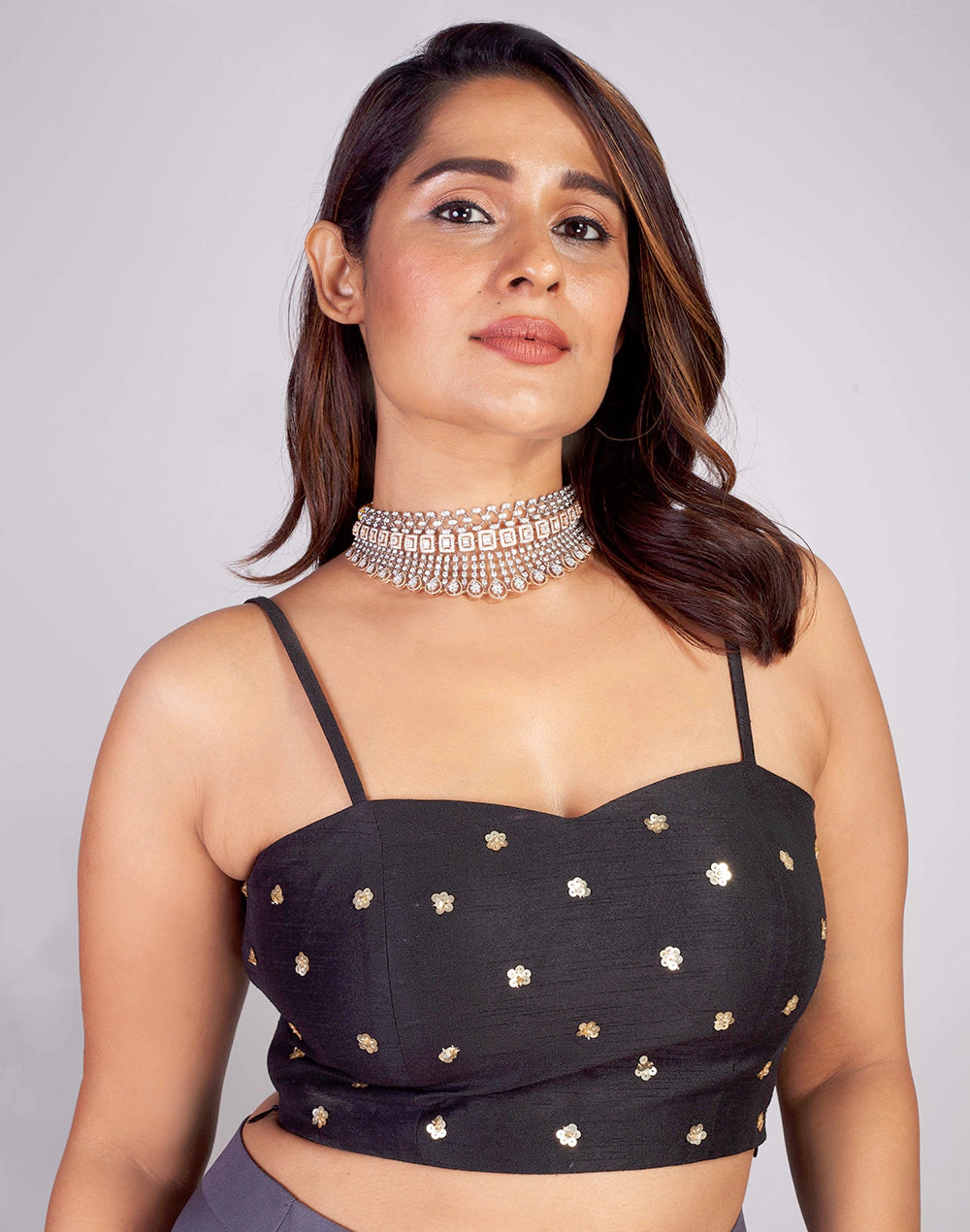 Black Studded Blouse