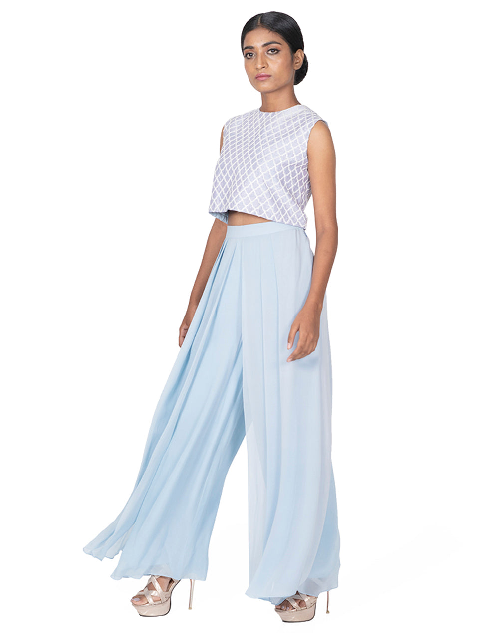 The Ayra Crop Top & Palazzo Set