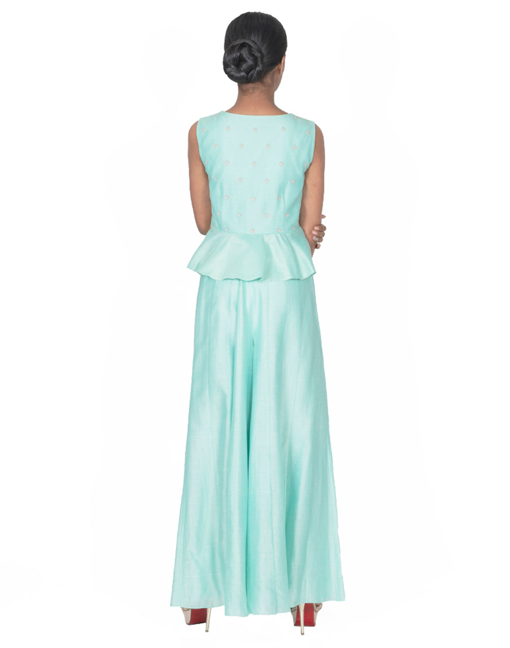 The Saisha Peplum Top & Palazzo Set