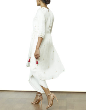 Embroidered White Suit