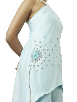 Embroidered Powder Blue Tunic
