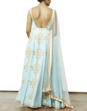 Embroidered Powder Blue Suit