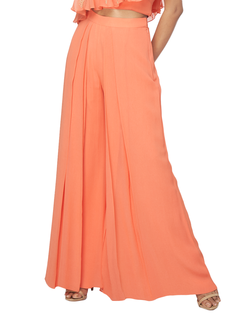 Coral Palazzo Pant | Online Shopping Sites For Clothes In Mumbai - Anj