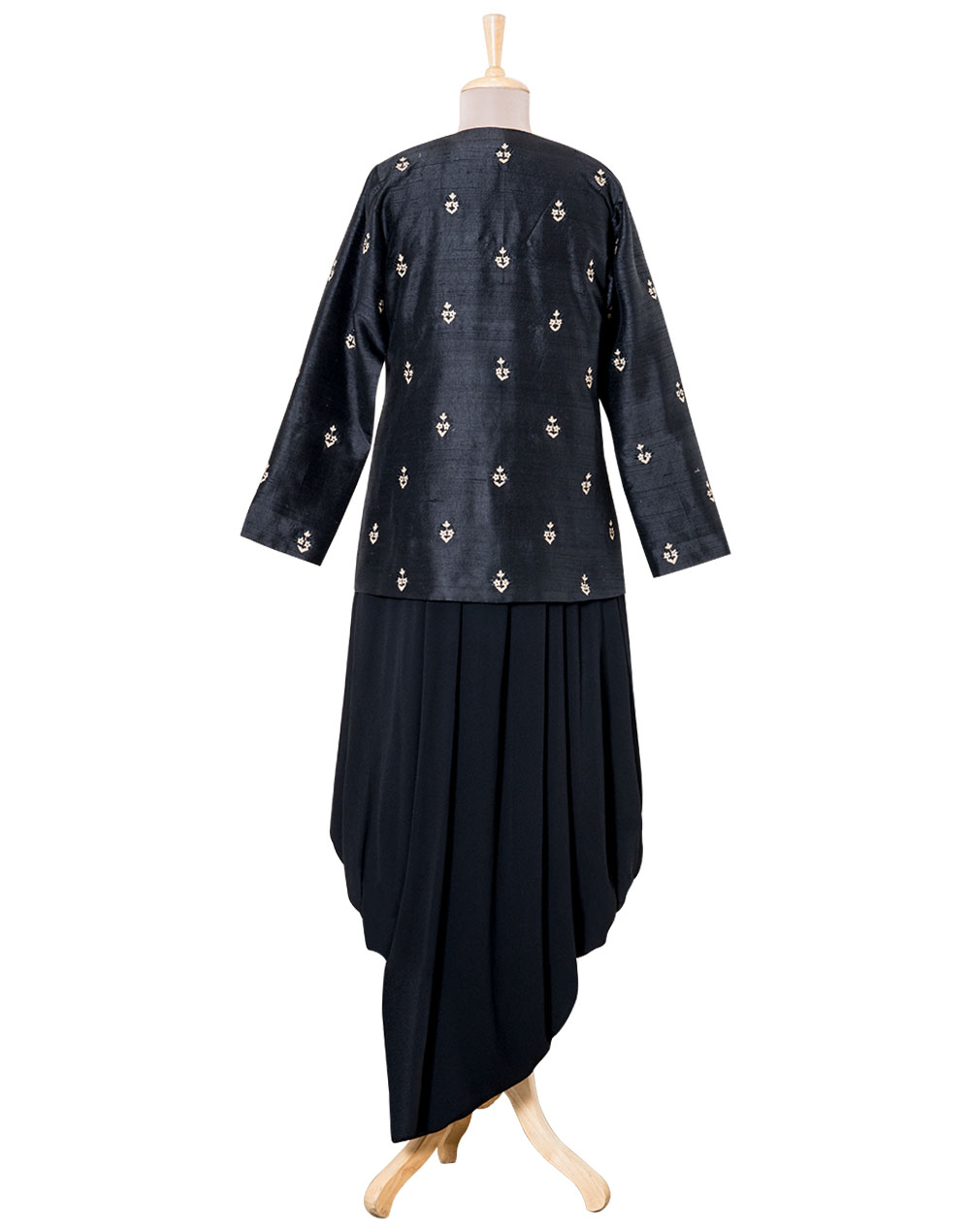 Draped Dhoti Gown with a Jacket back