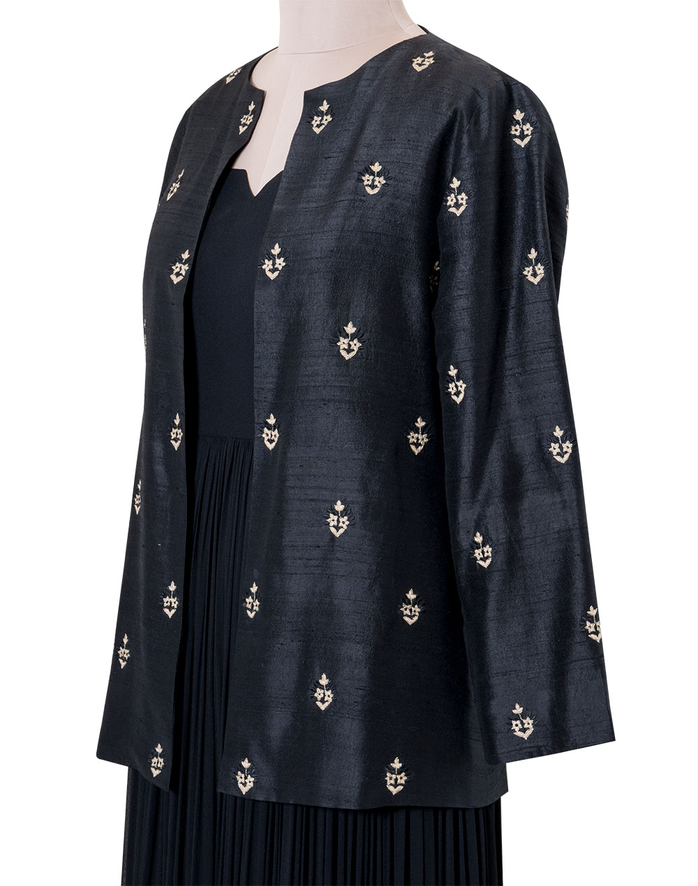 Draped Dhoti Gown with a Jacket details