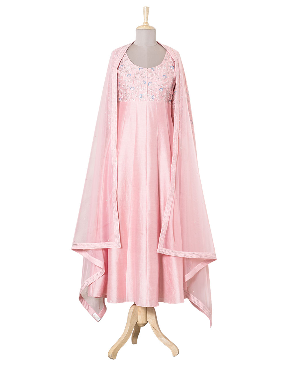 Pink Embellished Anarkali Set
