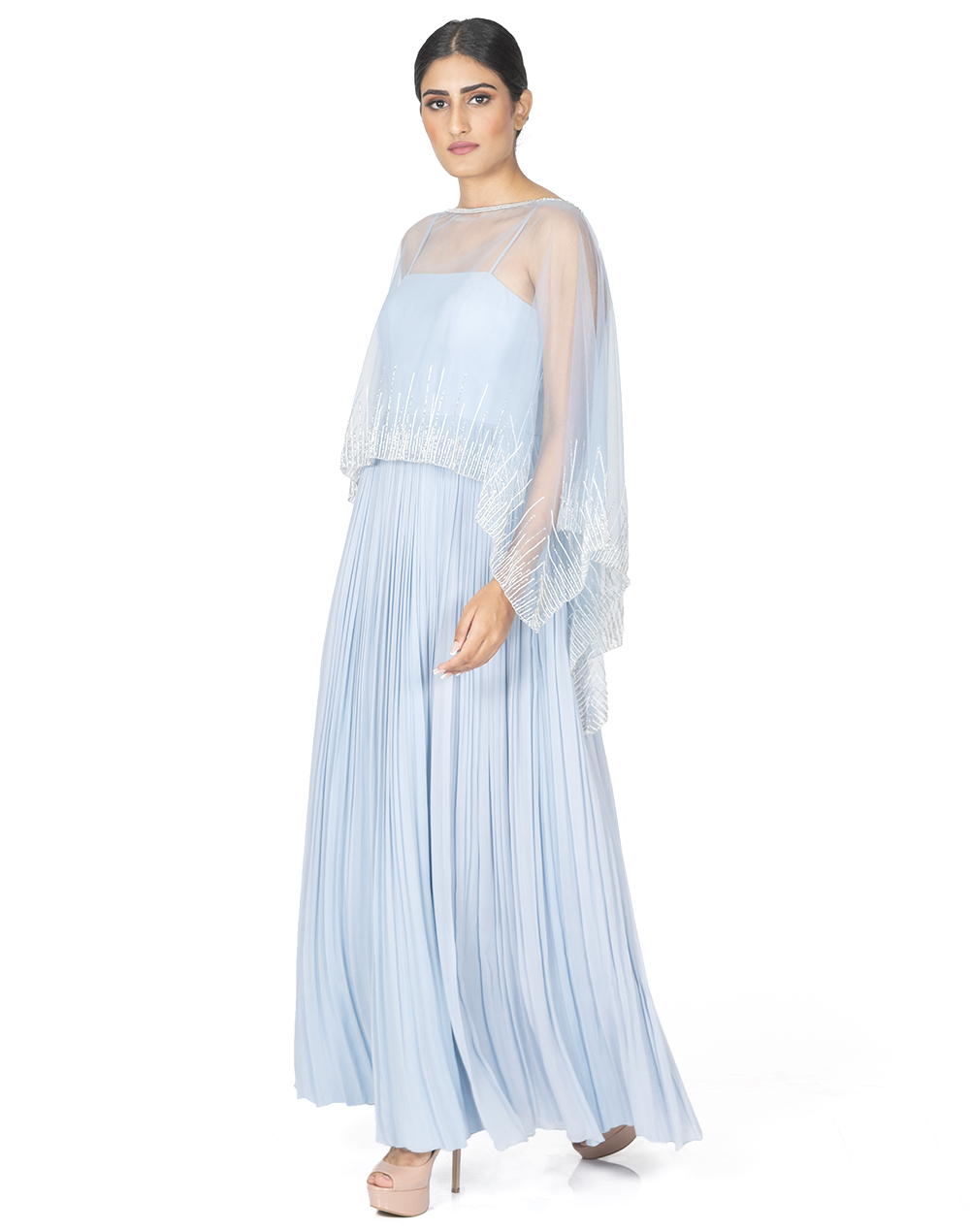 Cape Sleeve Gown – Monique Lhuillier