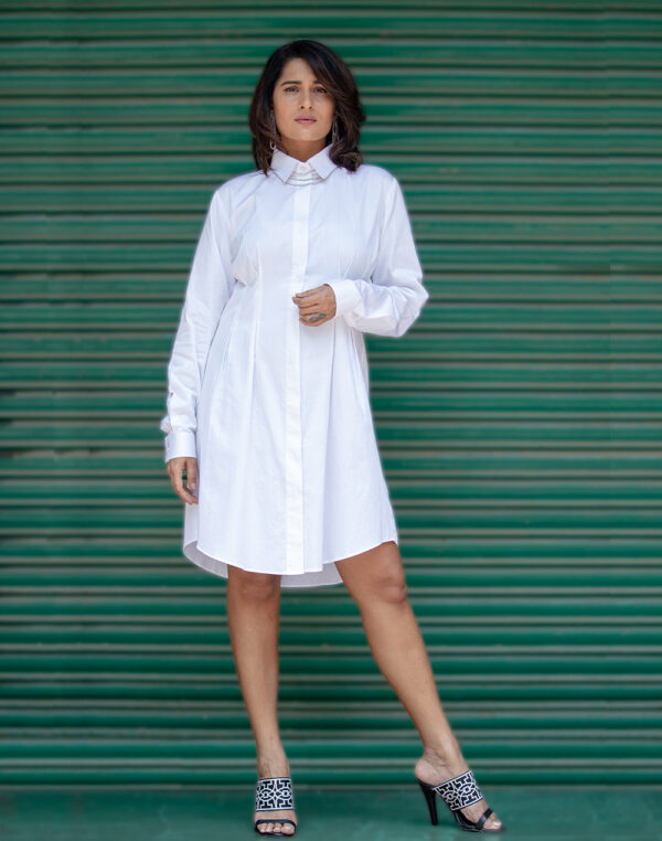 Plain White Coco Shirt dress