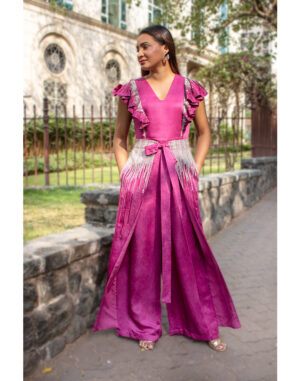 Magenta Pink Color The Opera Jumpsuit