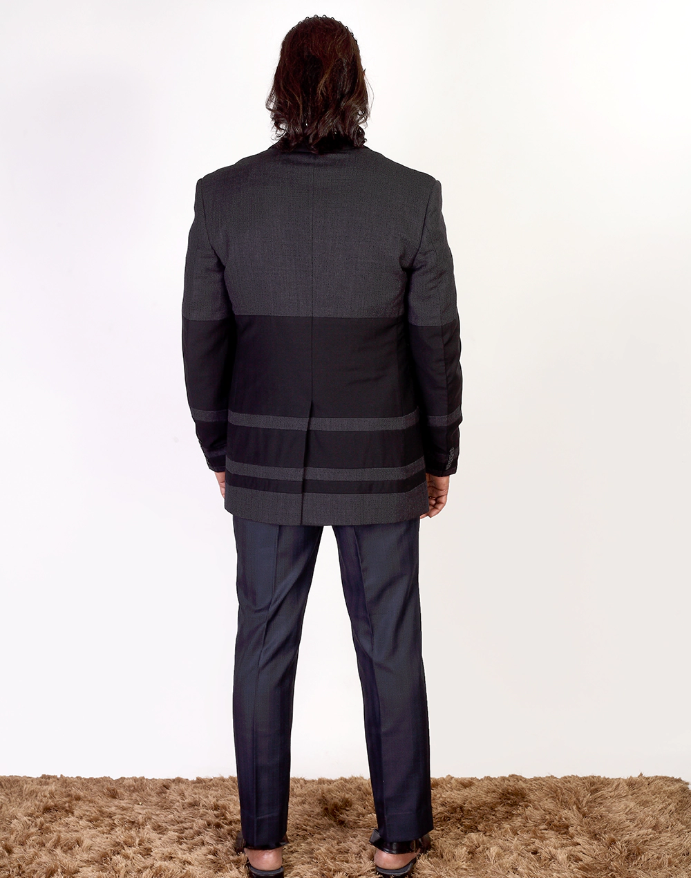 Black panelled Blazer-03