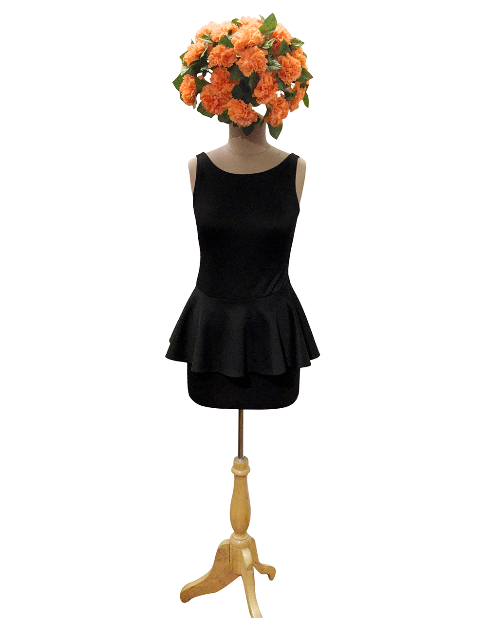 Black peplum dress-01